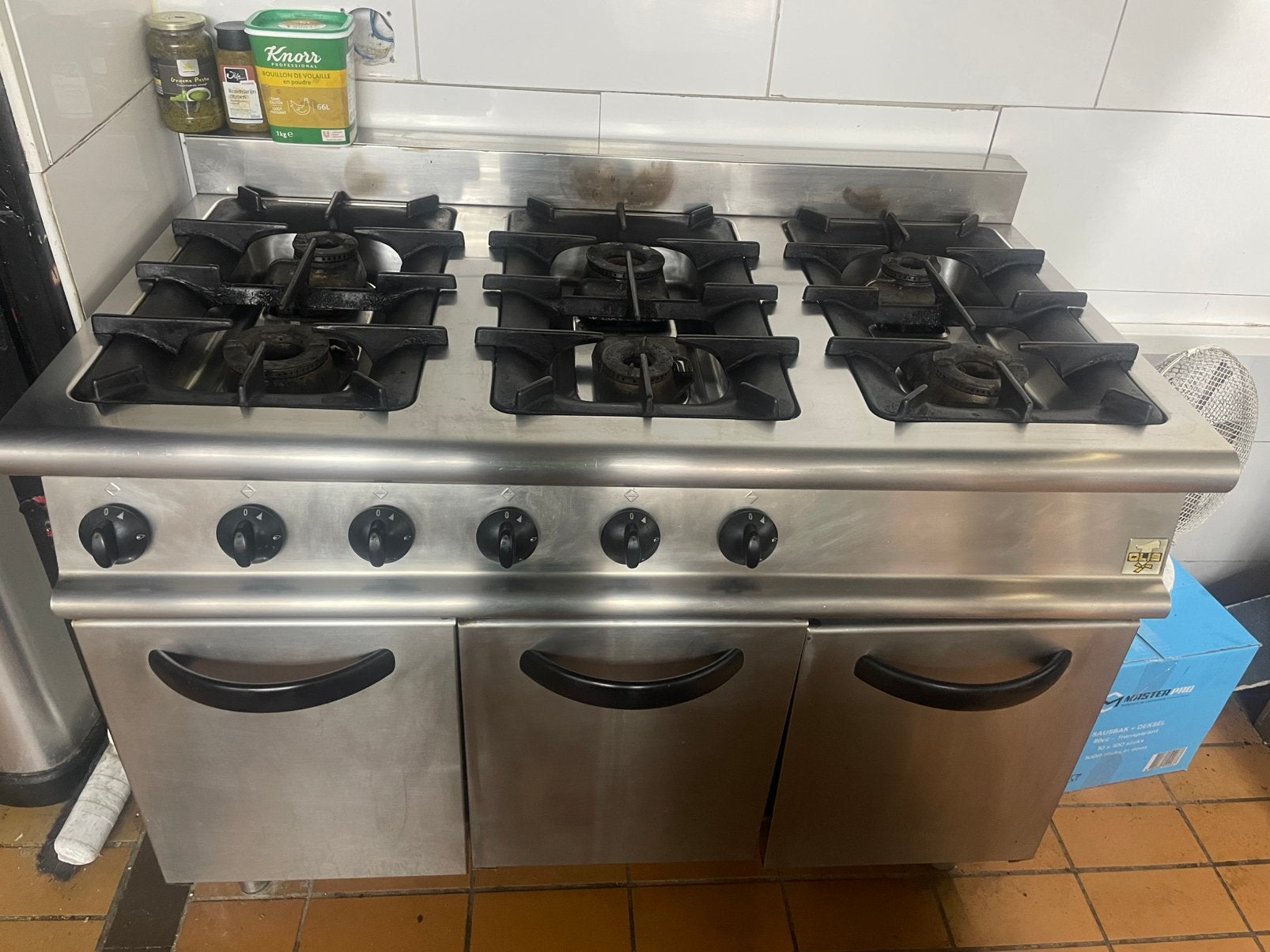 Fornhuis 6 vuurtjes met 3 onderkasten, Witgoed en Apparatuur, Ophalen, 60 cm of meer, Zo goed als nieuw, Gas
