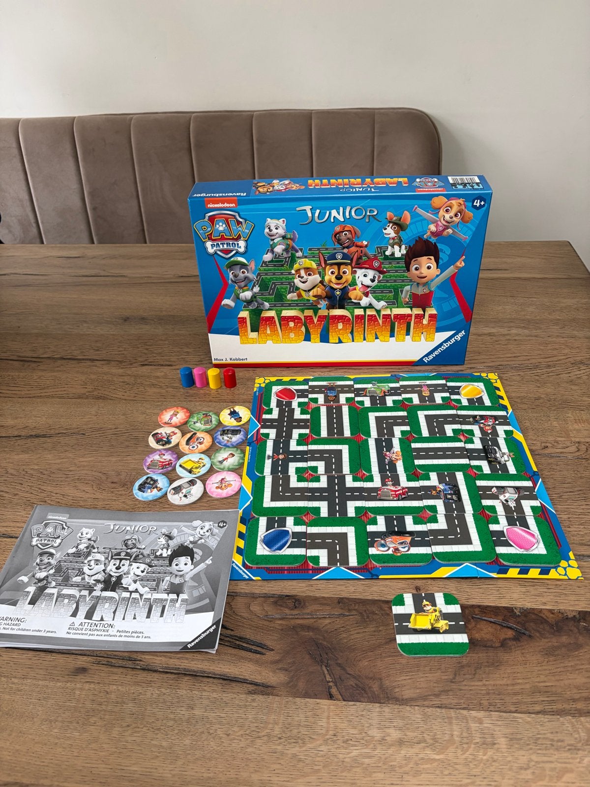 Paw Patrol Junior Labyrinth Bordspel Ravensburger, Drie of vier spelers, Ophalen of Verzenden, Zo goed als nieuw