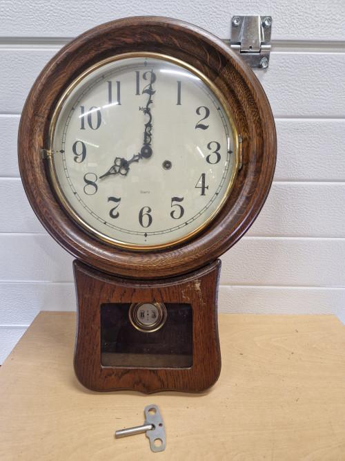 wandklok kiga eikenhout met bim bam, Ophalen of Verzenden, 'T Olde Gre-j, Info@toldegrej.nl, Endepoelstraat 20f Didam