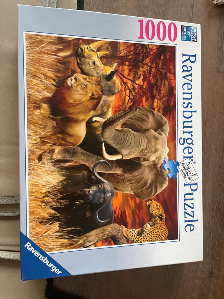 Ravensburger Puzzel 1000 stukjes - Afrikaanse Dieren, Ophalen, 500 t/m 1500 stukjes, Zo goed als nieuw, Legpuzzel
