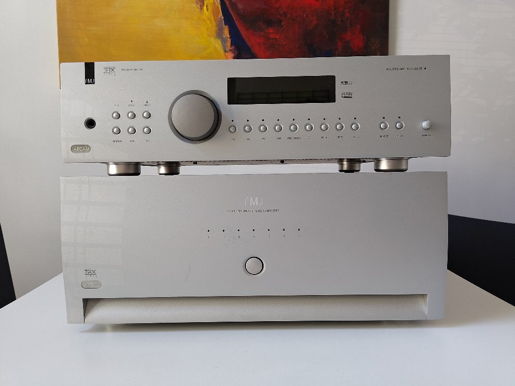 Arcam AV8 + P7, in orginele doos, Refurbished, 120 watt of meer, Ophalen, Overige merken