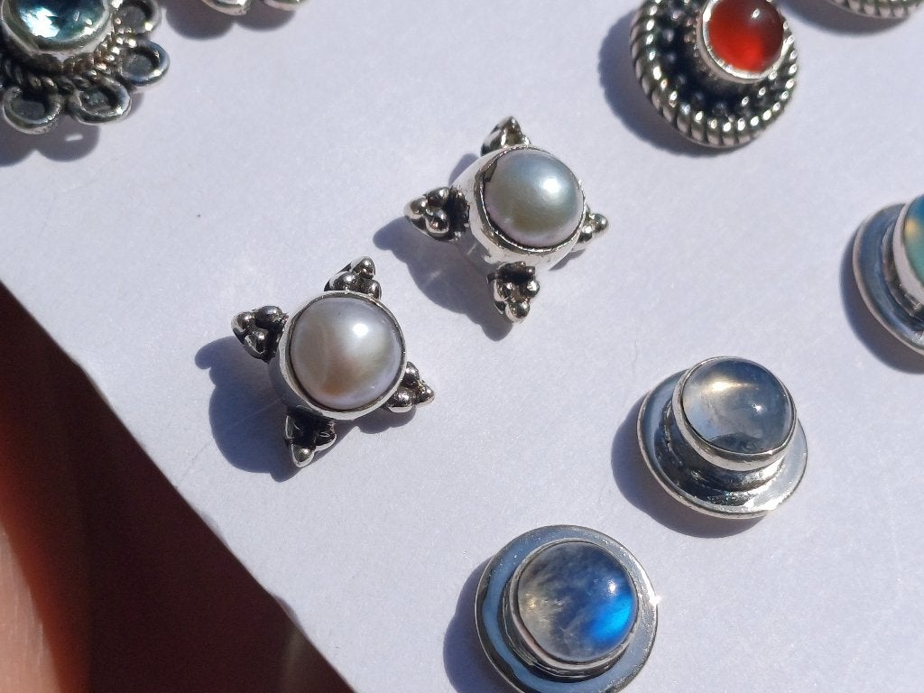 Vanoli 925 zilveren oorbellen / oorknopjes met parels, Sieraden, Tassen en Uiterlijk, Oorbellen, Daiva1973@hotmail.com, Vanoli