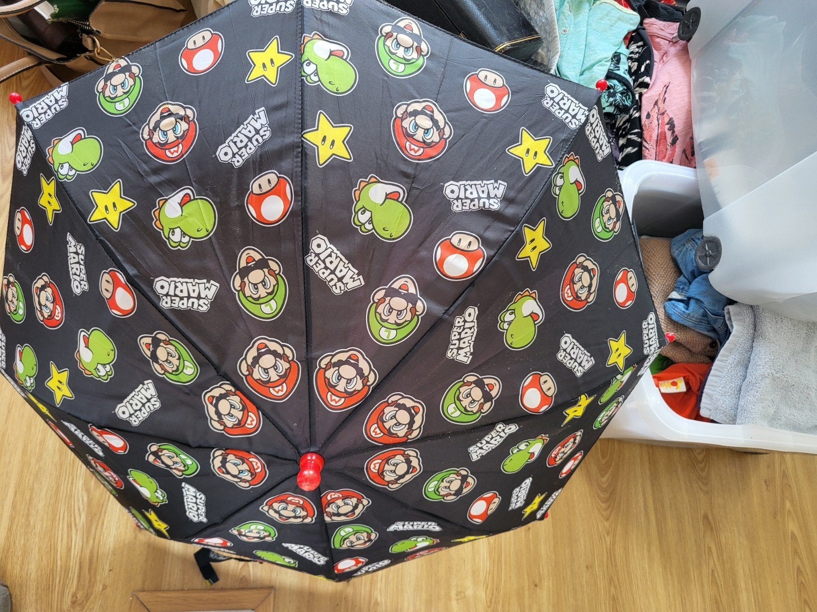 Super Mario paraplu voor kinderen, Ophalen, Gebruikt, Zwart
