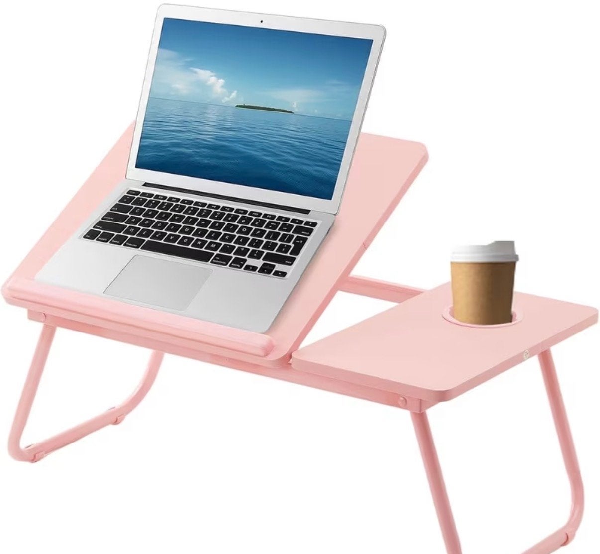 Nieuwe roze laptoptafel - In hoogte verstelbaar & inklapbaar, Computers en Software, Ophalen, Nieuw, In hoogte verstelbaar