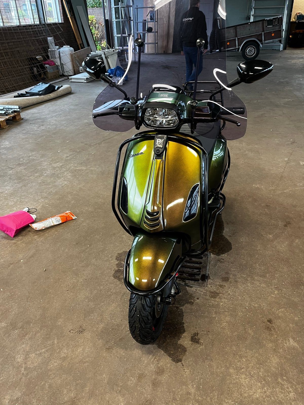 Vespa Sprint 50 Python Green Chameleon 2018 - 54 km/u, Ophalen, Gebruikt, Overige modellen, Maximaal 45 km/u