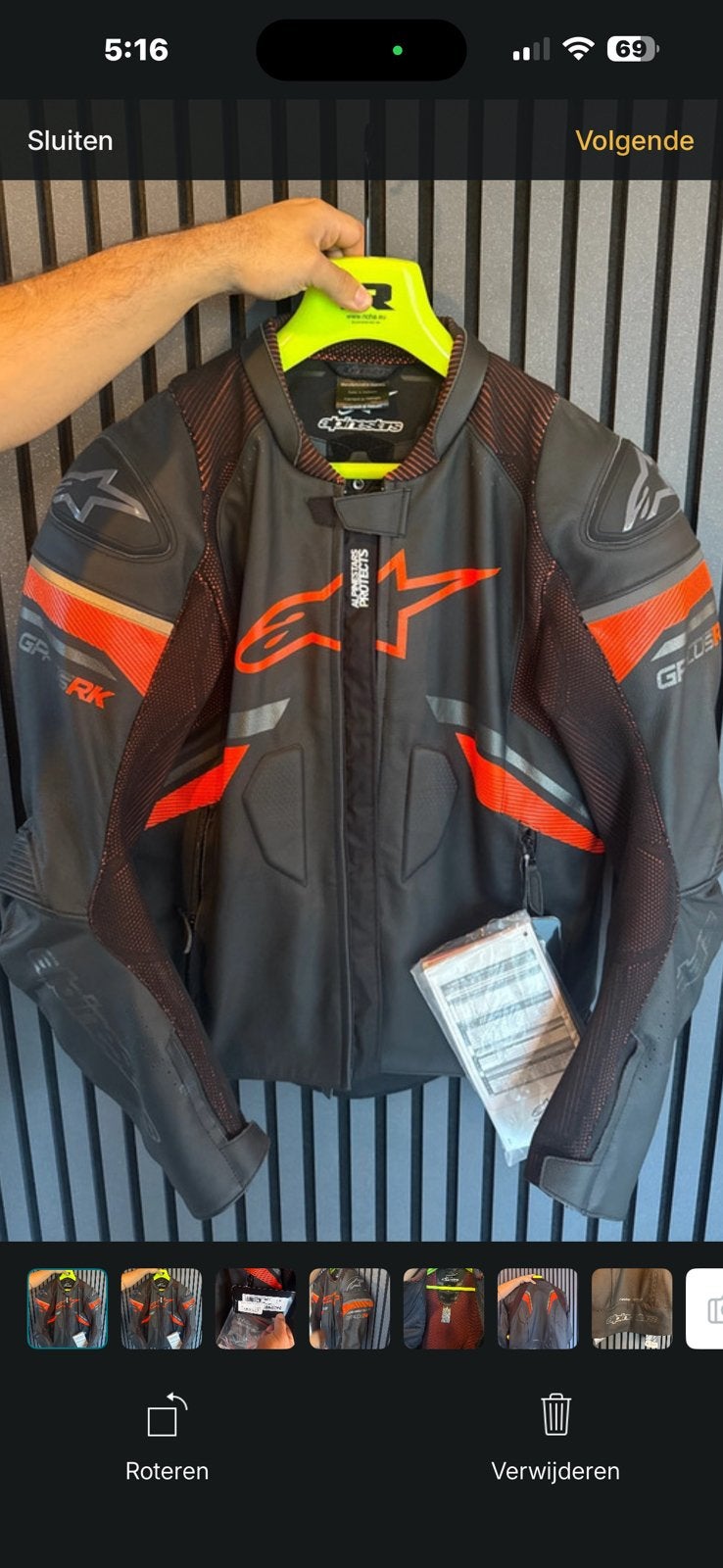 Motor jacket Richa Alpinestar, Ophalen of Verzenden, Tweedehands, Jas | textiel