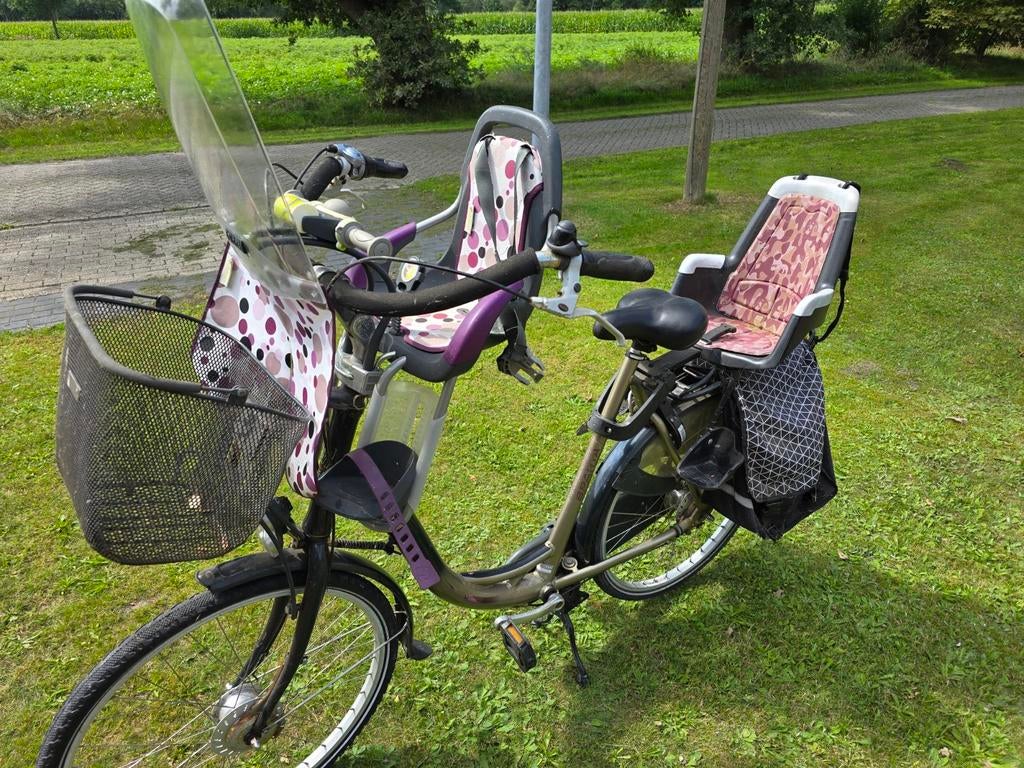 Moederfiets met kinderzitjes, Ophalen of Verzenden, 2 zitjes, Overige merken, Mandje