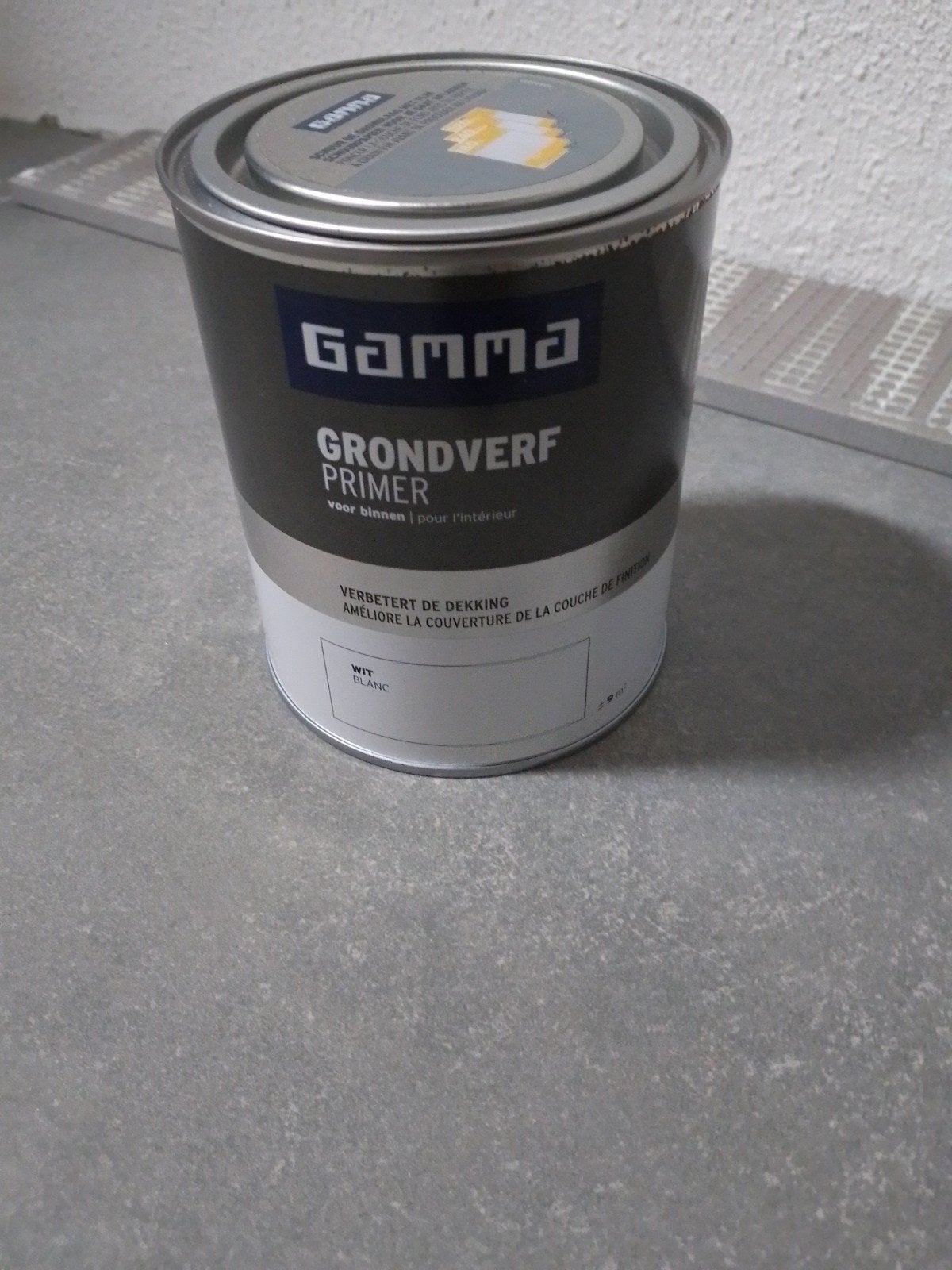 Gamma Grondverf Primer Wit - Voor Binnen, Minder dan 5 liter, Ophalen of Verzenden, Nieuw, Wit