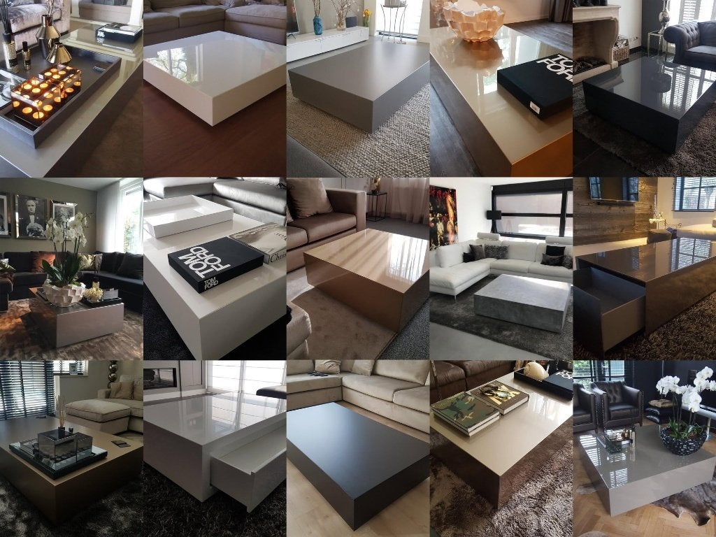 Design salontafel kubus op maat ELKE GEWENSTE KLEUR, Nieuw, Ophalen of Verzenden, Overige vormen, Overige houtsoorten