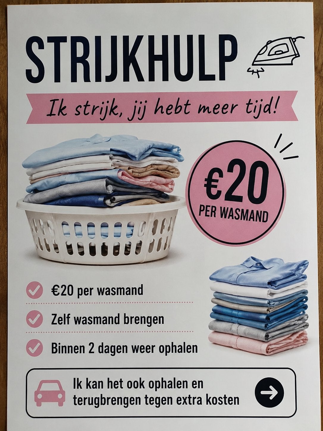 Strijkhulp aangeboden, 33 - 40 uur, Vanaf 10 jaar, Overige vormen