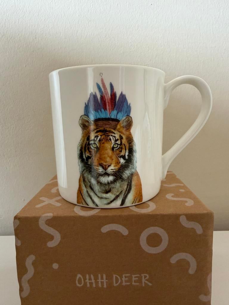 Mok tijger - Ohh Deer - nieuw, Ophalen of Verzenden, Nieuw, Overige materialen, Overige typen