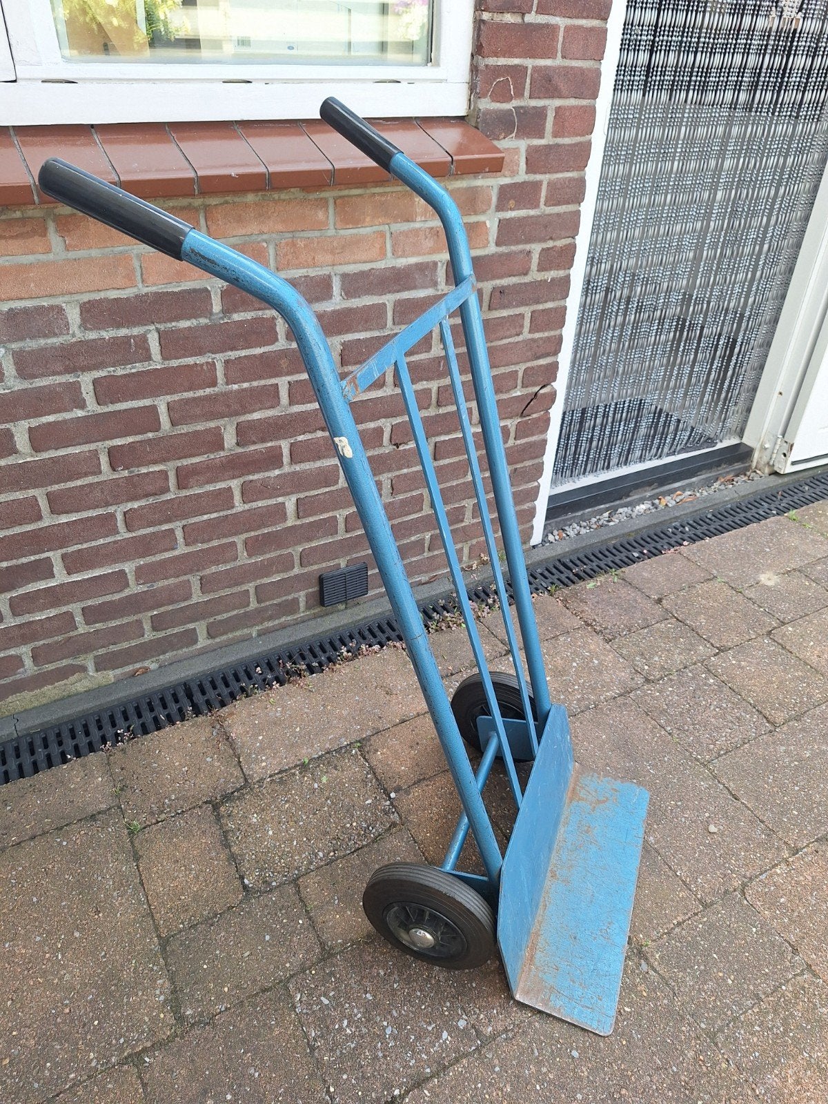 Zware stalen steekwagen Overtoom, in zeer goede staat, Ophalen
