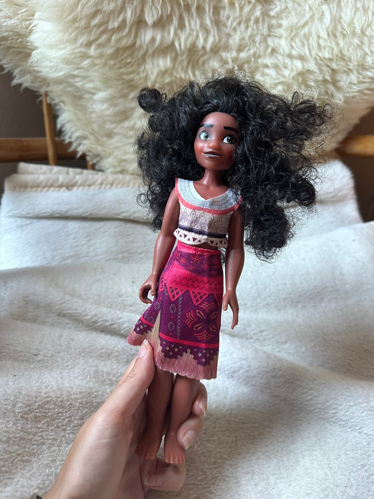 Disney Vaiana Pop met een gedetailleerde avonturenoutfit, Ophalen of Verzenden, Zo goed als nieuw, Pop