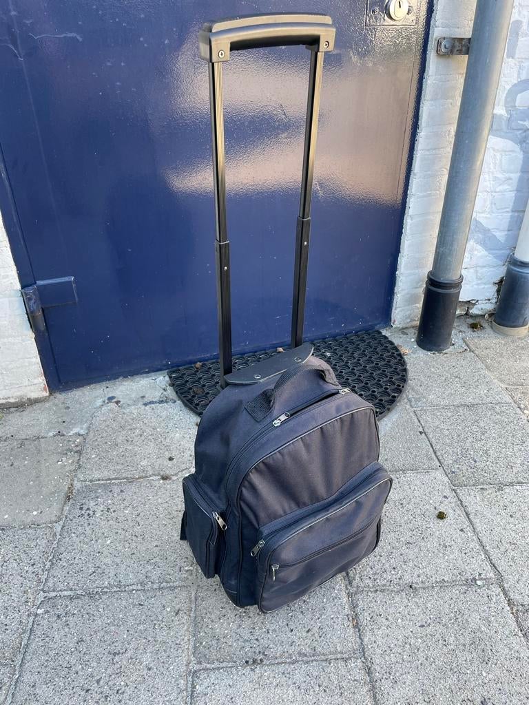Rugzak met wieltjes en fietsbevestiging, Sieraden, Tassen en Uiterlijk, Tassen | Rugtassen, Overige merken, 40 cm of meer, Gebruikt
