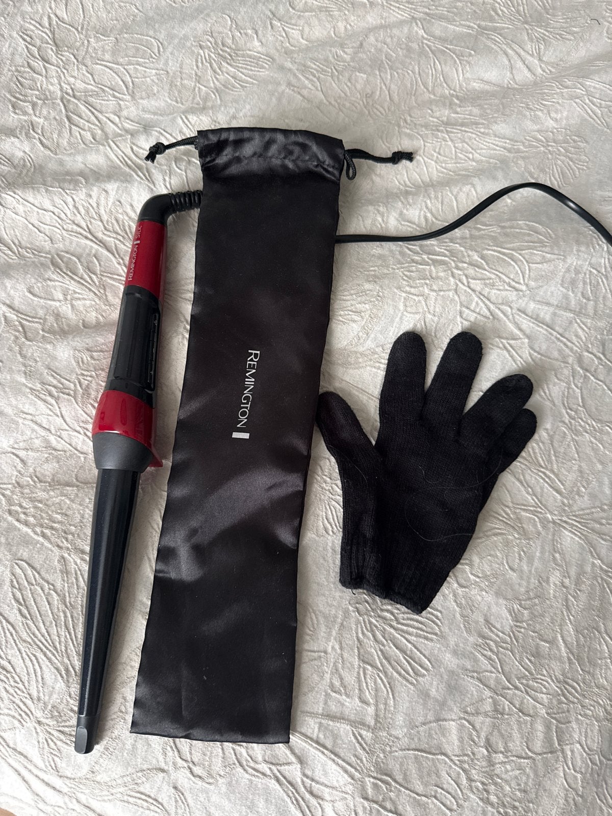 Remington Krultang met hittebestendige handschoen en zakje, Ophalen of Verzenden, Zo goed als nieuw, Krultang of Stijltang