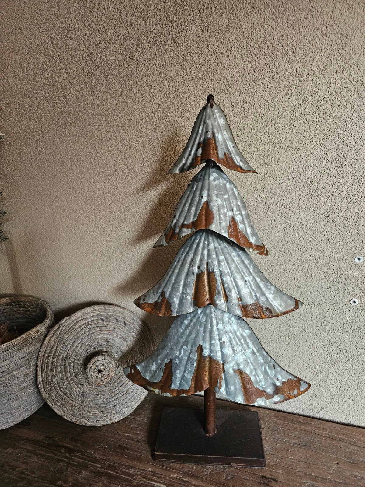 Zinken Kerst boom,  landelijk,  sober,  stoer., Ophalen of Verzenden, Zo goed als nieuw