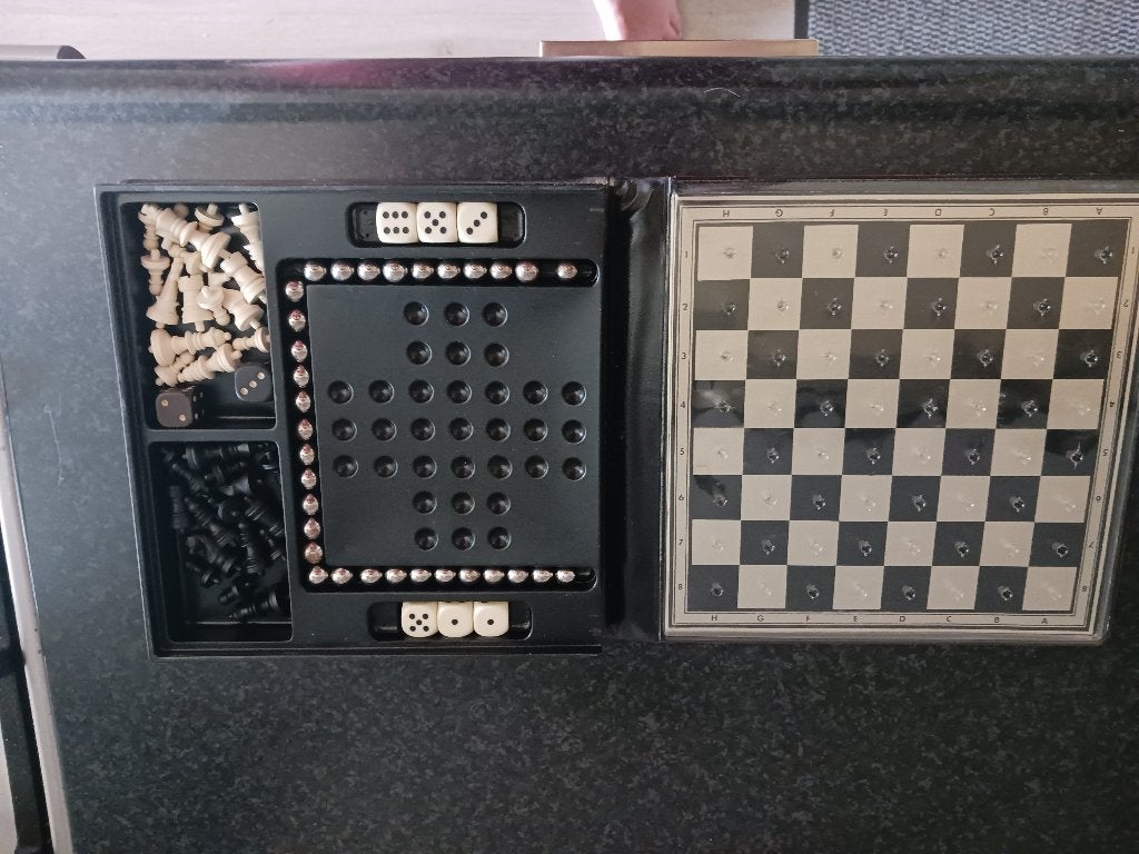 Schaken solitaire dobbelen 3 in 1, Een of twee spelers, Ophalen of Verzenden, Nieuw