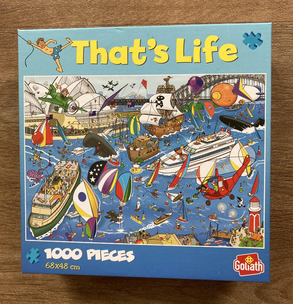 That's Life puzzel Sydney – Hobart Race 1000 stukjes, Ophalen of Verzenden, 500 t/m 1500 stukjes, Zo goed als nieuw, Legpuzzel