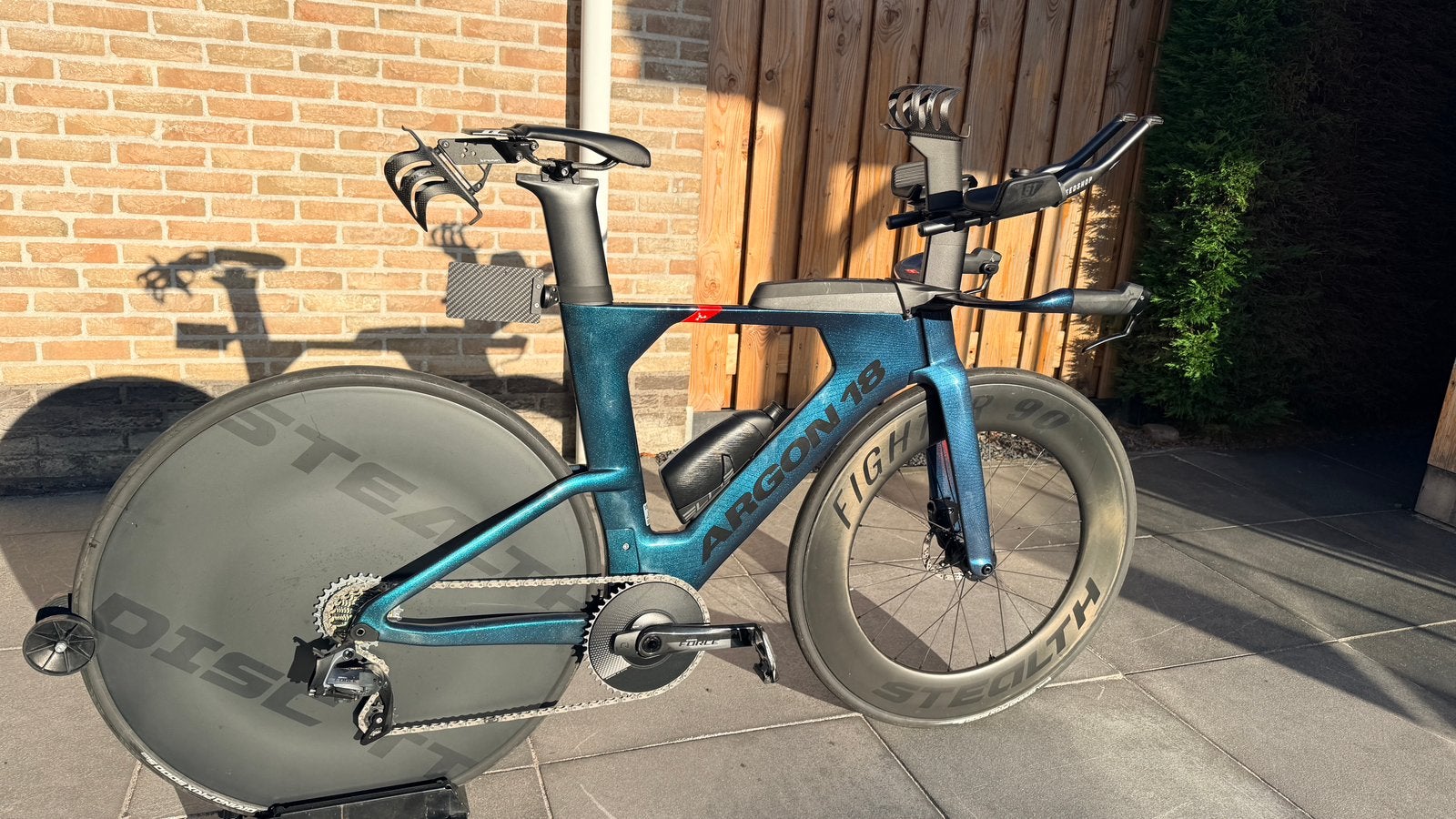 Nieuwstaat Argon 18 E119 tri+ disc, Fietsen en Brommers, Fietsen | Racefietsen, 28 inch, Carbon, 10 tot 15 versnellingen, Zo goed als nieuw