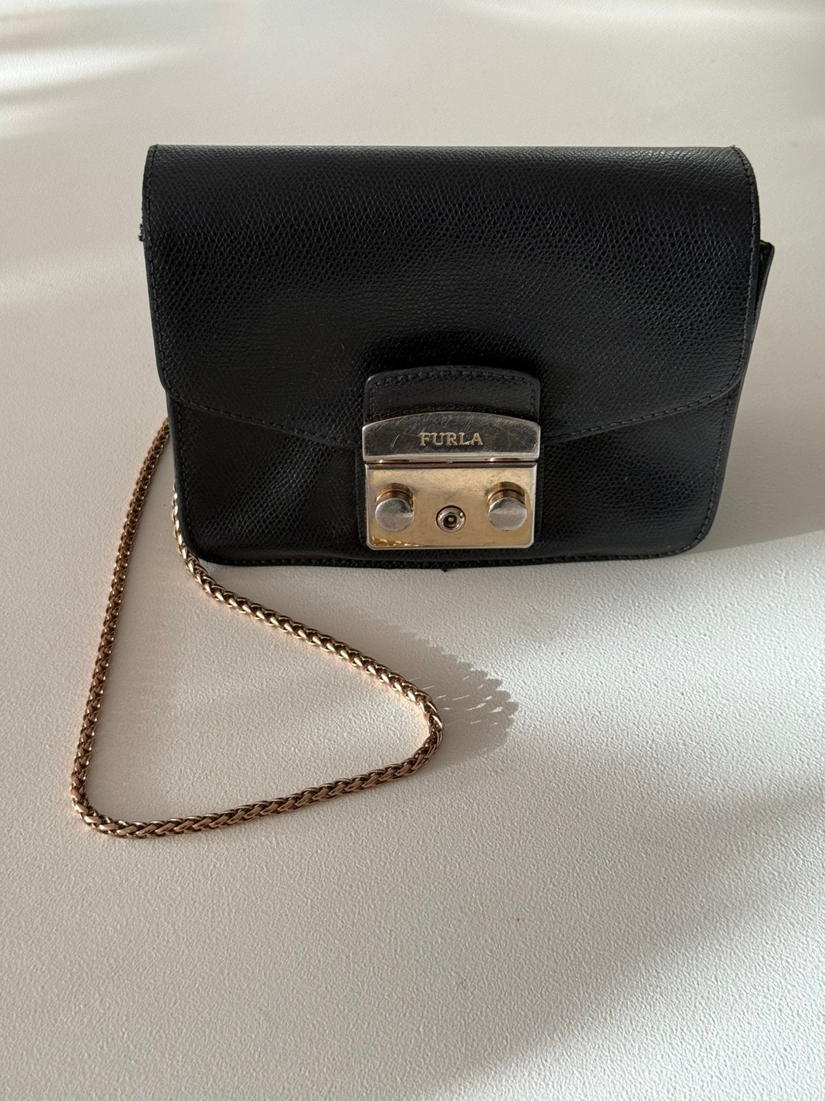 Furla tas black, Ophalen of Verzenden, Gebruikt, Zwart, Handtas