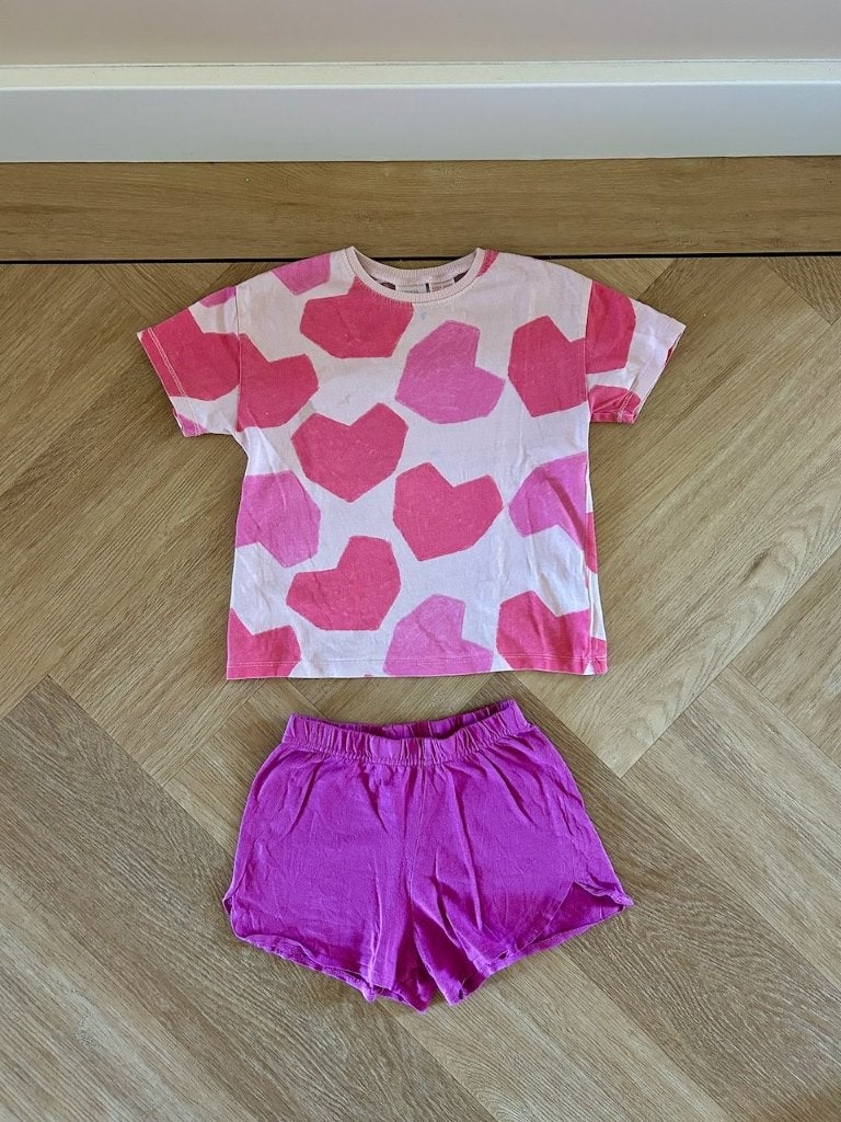 Shortama / pyjama van Zara en de Zeeman, maat 110, Nacht- of Onderkleding, Meisje, Ophalen of Verzenden, Zo goed als nieuw