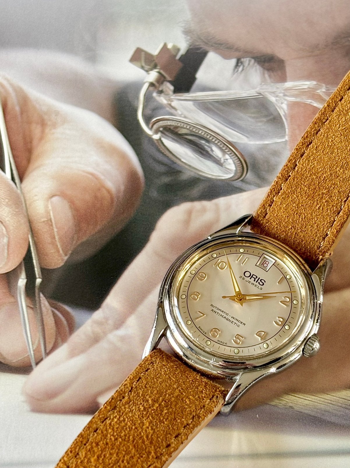 Mooi Oris horloge, Overige merken, Staal, Polshorloge, 1960 of later