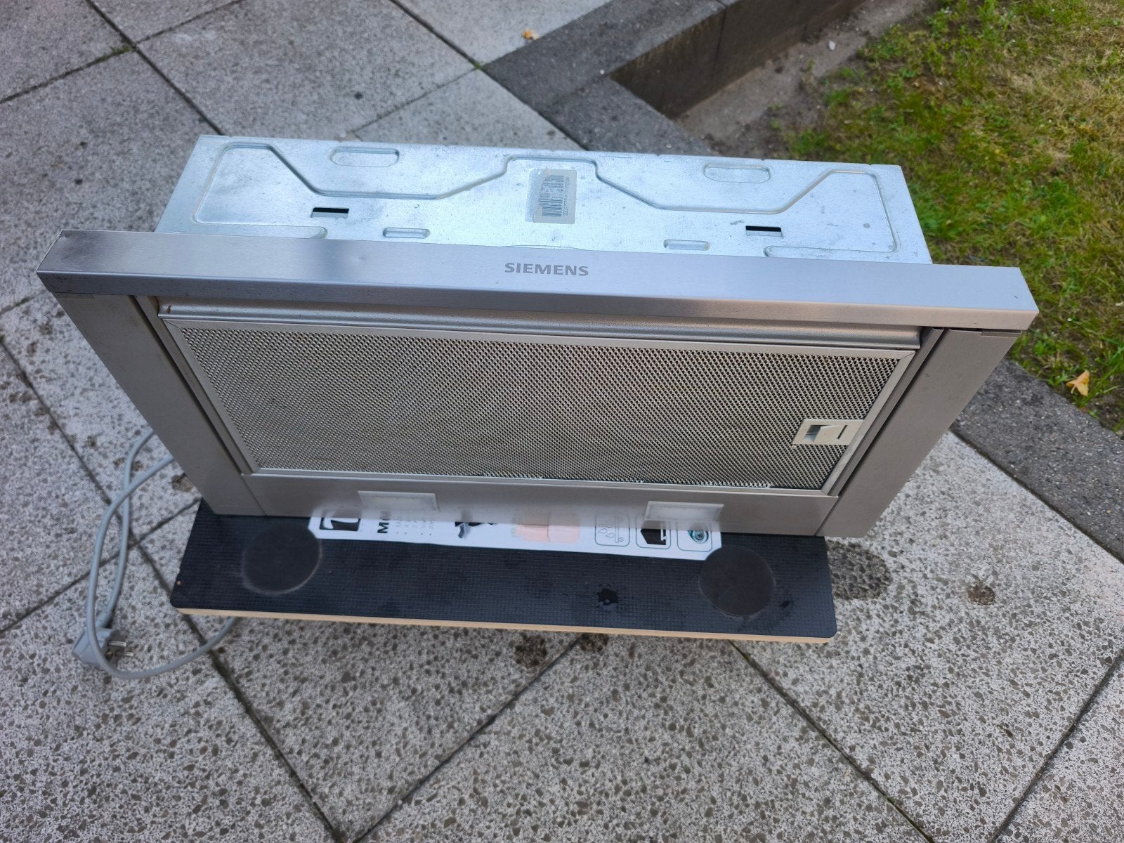 Siemens telescopische afzuigkap RVS - 60cm, Ophalen of Verzenden, Gebruikt, 200 tot 400 m³ per uur