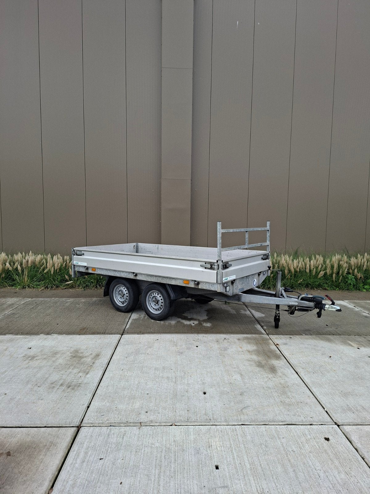 Zgan Hapert Plateau aanhangwagen tandemasser - 2000kg geremd, Ophalen, Gebruikt, Hapert, X