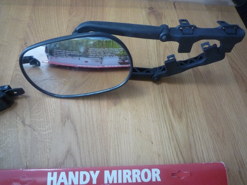 Handy Mirror XL caravan opzetspiegel, 1 stuk, Caravans en Kamperen, Ophalen of Verzenden, Zo goed als nieuw