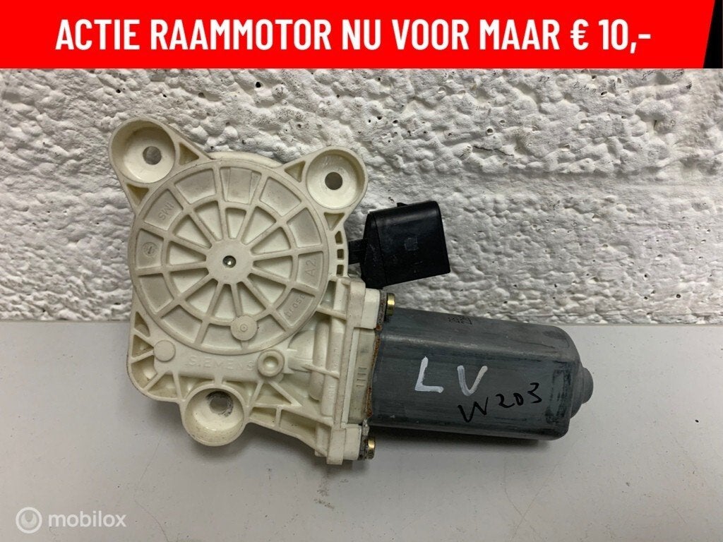 Raammotor linksvoor Mercedes C-klasse W203 ('00-'07), Gebruikt, Mercedes-Benz, Ophalen of Verzenden, Mercedes-Benz
