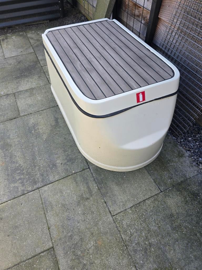 Opbergkist met Teak Deksel voor Boot of Tuin, Watersport en Boten, Accessoires en Onderhoud, Ophalen, Gebruikt, Overige typen
