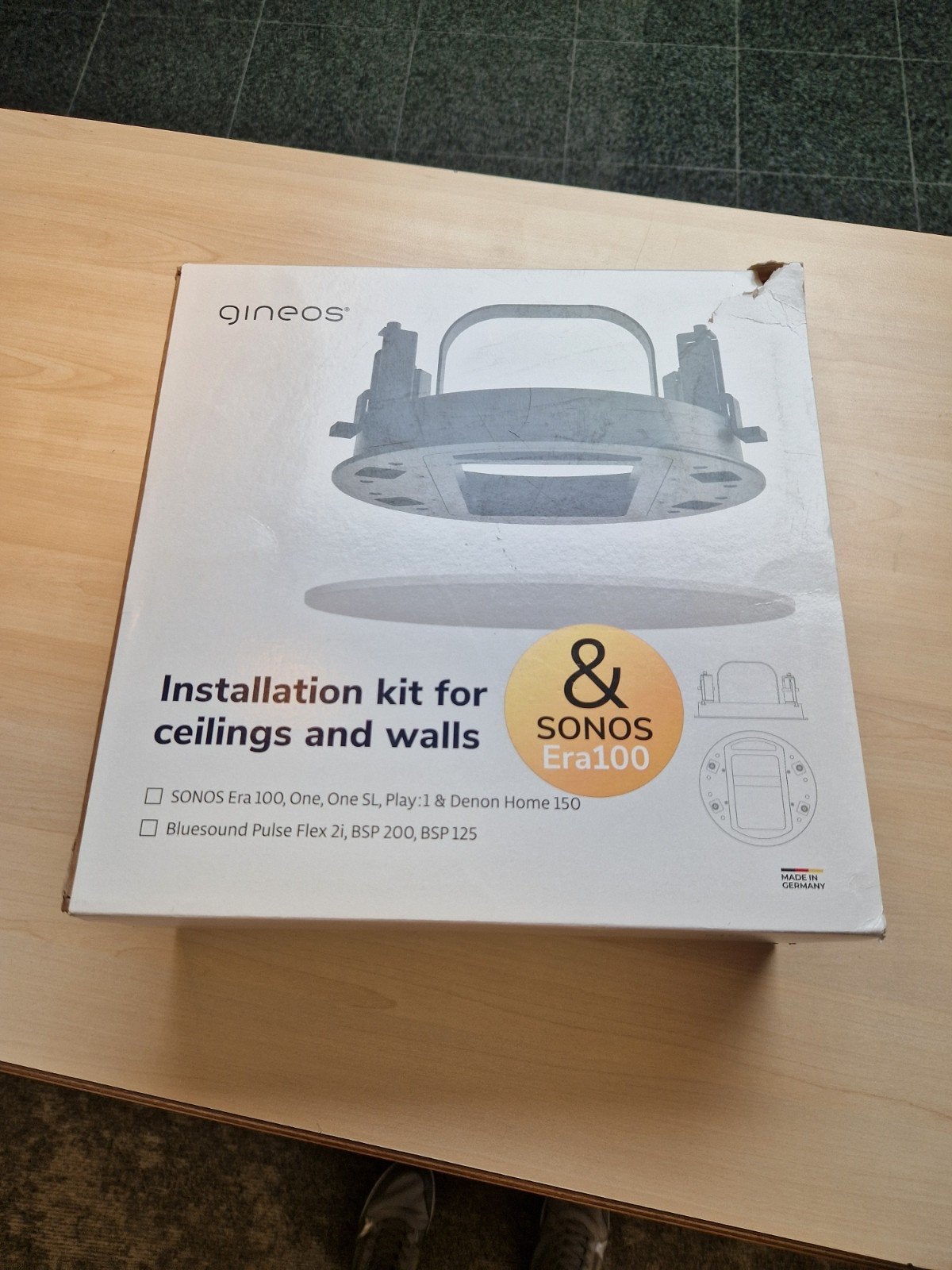 Gineos inbouwset wand/plafond voor Sonos ERA 100 - Nieuw