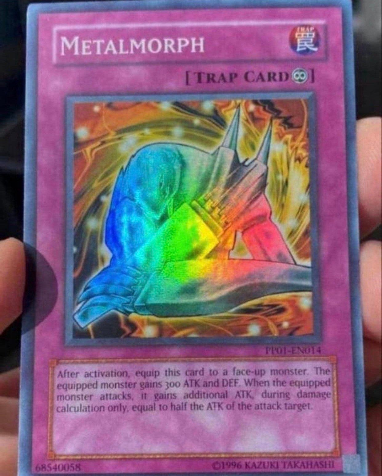 Yu-Gi-Oh! Metalmorph PP01 Premium Pack Print !, Ophalen of Verzenden, Zo goed als nieuw, Losse kaart, Foil