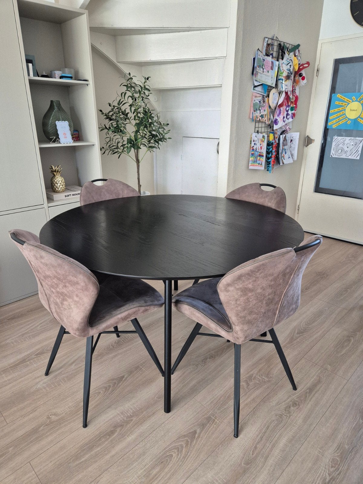 FonQ Tafel 140cm - Stijlvolle Eettafel, Ophalen, Gebruikt, Rond, Modern