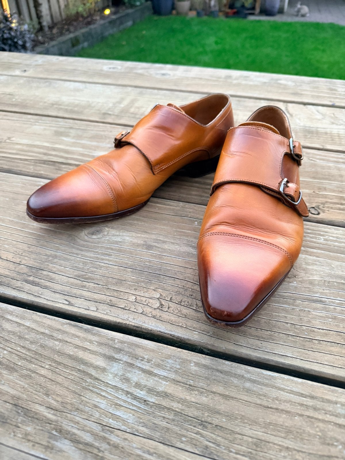 Greve cognac gespschoenen maat 7 (41), Bruin, Ophalen of Verzenden, Gespschoenen, Zo goed als nieuw