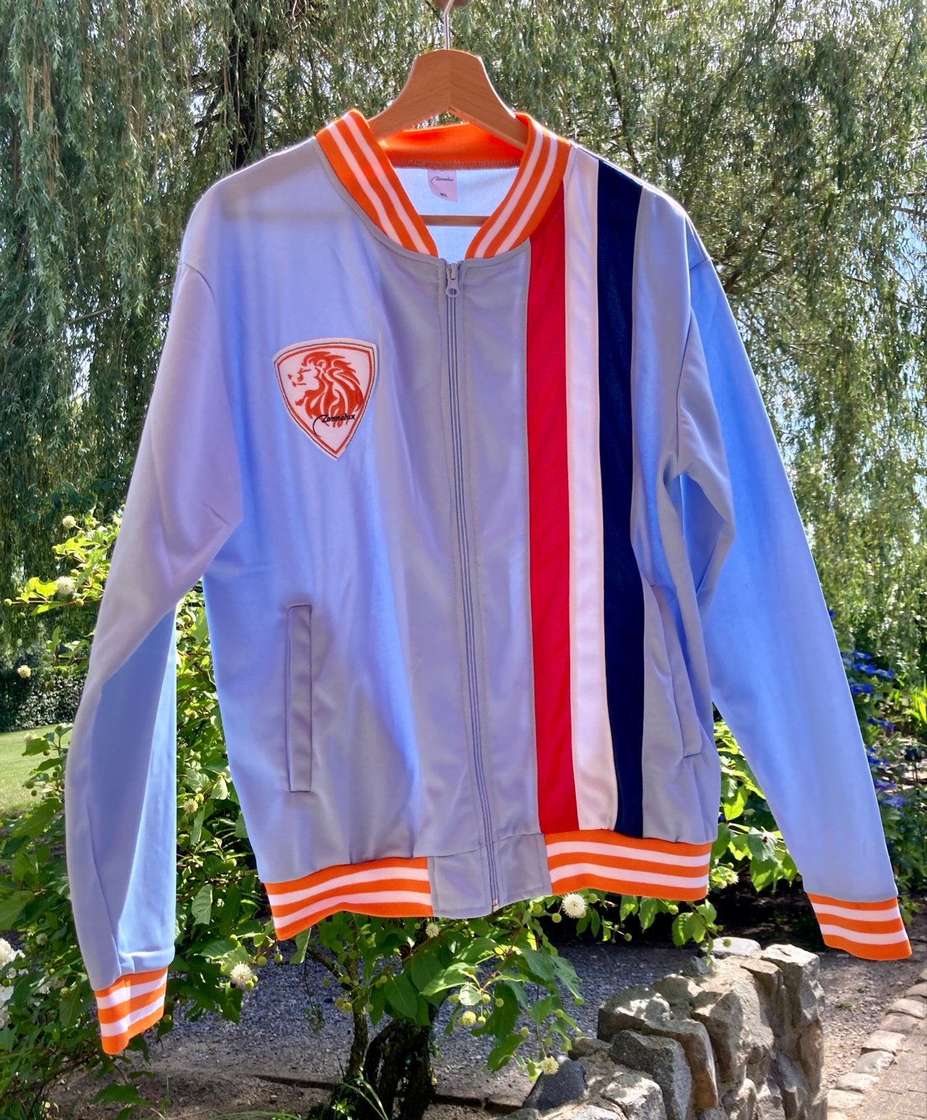 Oranje Holland Nederland Bomberjack  - Maat M/L, Kleding | Heren, Ophalen, Zo goed als nieuw, Maat 48/50 (M), Blauw