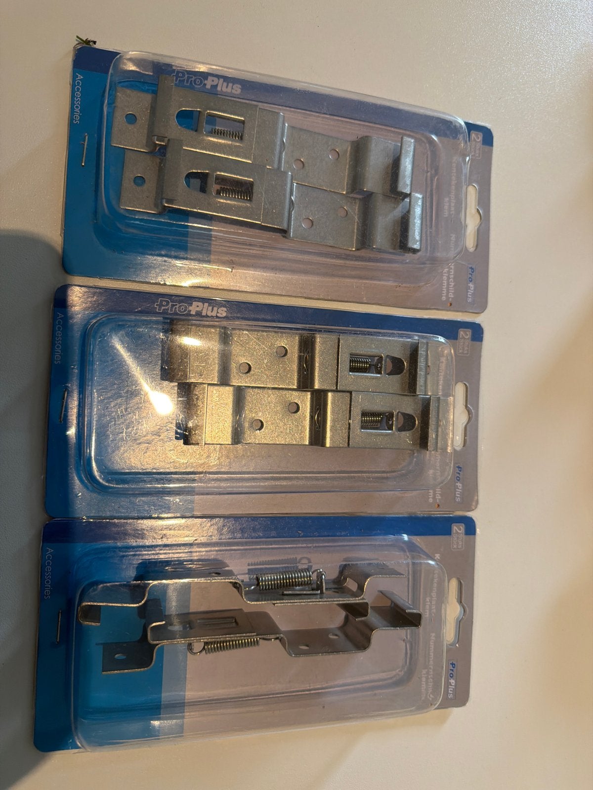 ProPlus kentekenplaatklemmen (3 sets van 2 stuks), Auto diversen, Kentekenplaathouders, Ophalen of Verzenden, Nieuw