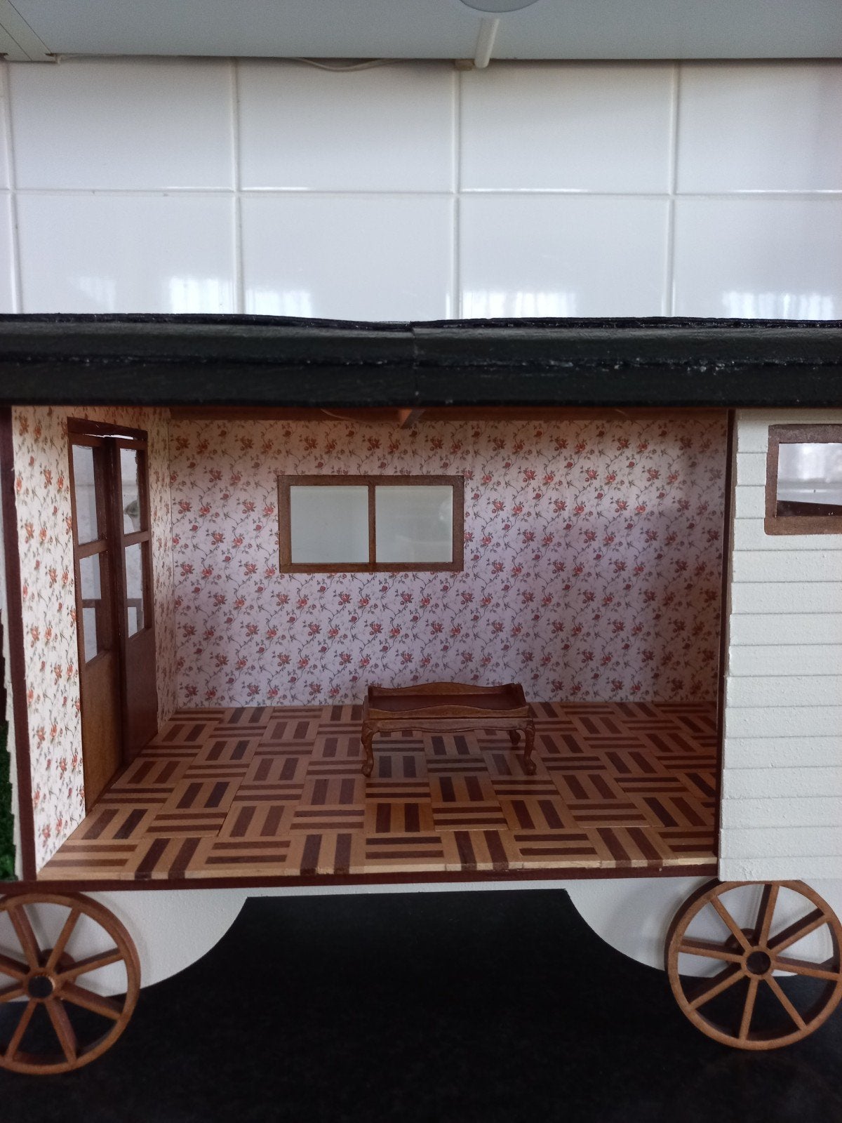 Poppenhuis woonwagen 1:12, Verzamelen, Ophalen of Verzenden, Poppenhuis