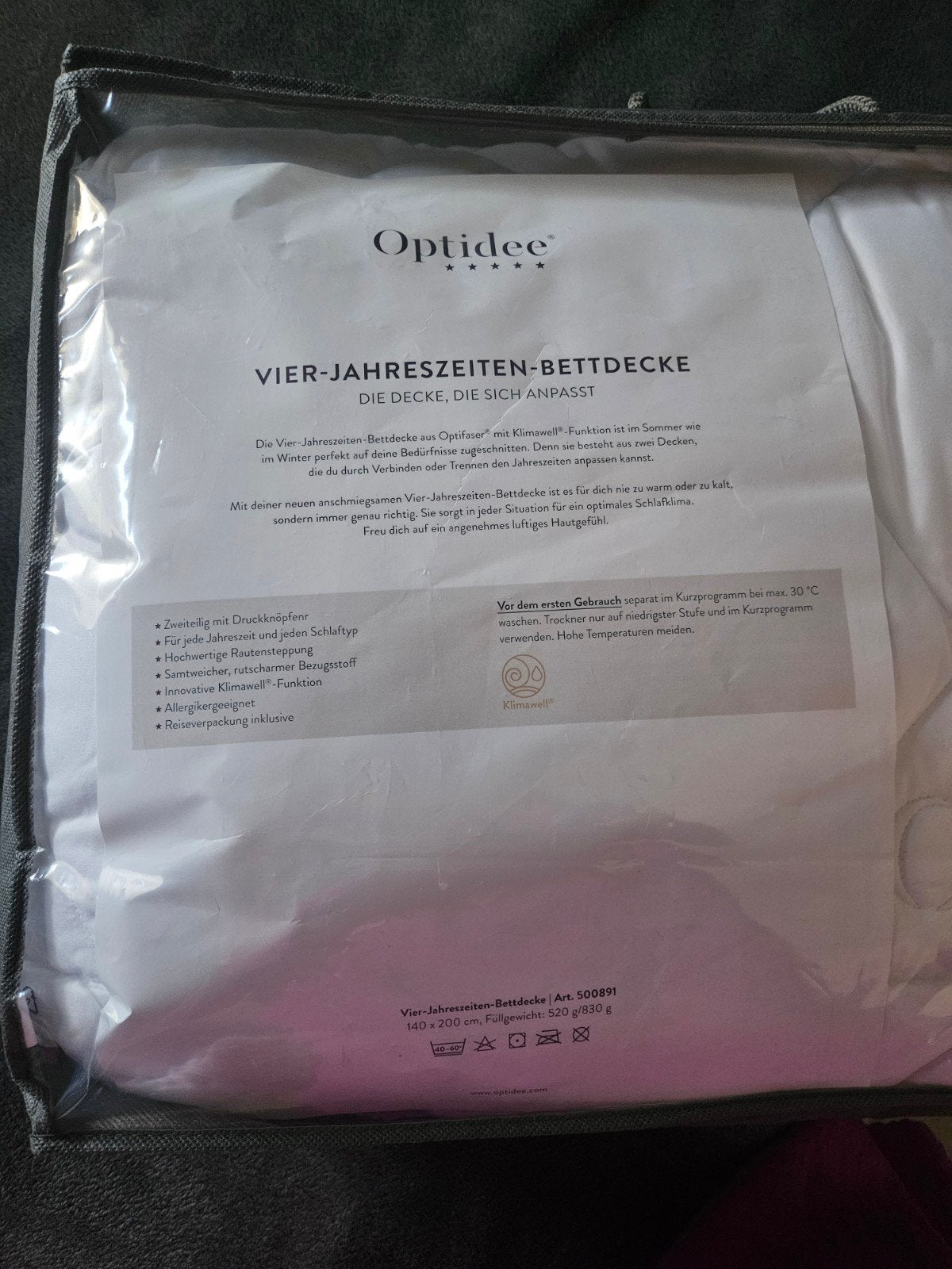 Optidee 4-seizoenen dekbed 140x200 - Huisstofmijt vrij, Ophalen of Verzenden