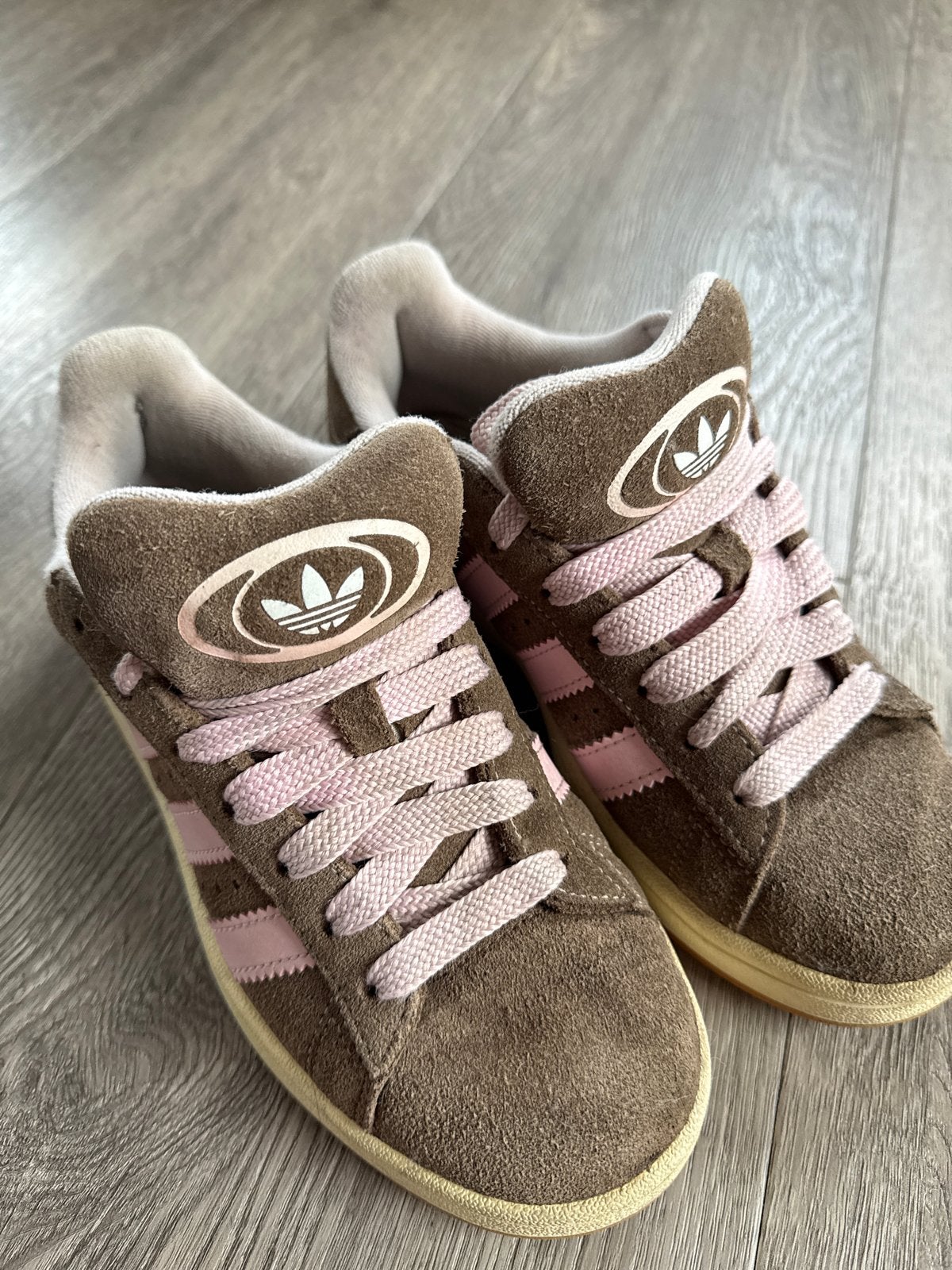 Adidas Campus sneakers bruin/roze - Maat 37 1/3, Ophalen of Verzenden, Gedragen, Bruin, Sneakers of Gympen
