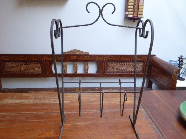 Art deco smeedijzeren krantenhouder, Ophalen of Verzenden
