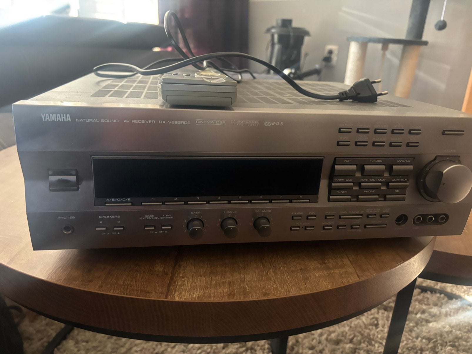 Yamaha RX-V800RDS Natural Sound AV Receiver met afstandsbedi, Yamaha, Ophalen of Verzenden, 120 watt of meer, Gebruikt