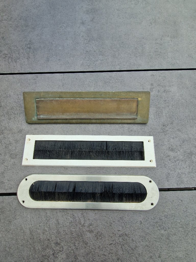 Te koop messing brievenbus/ briefplaat, Ophalen of Verzenden, Koper of Messing, Slot