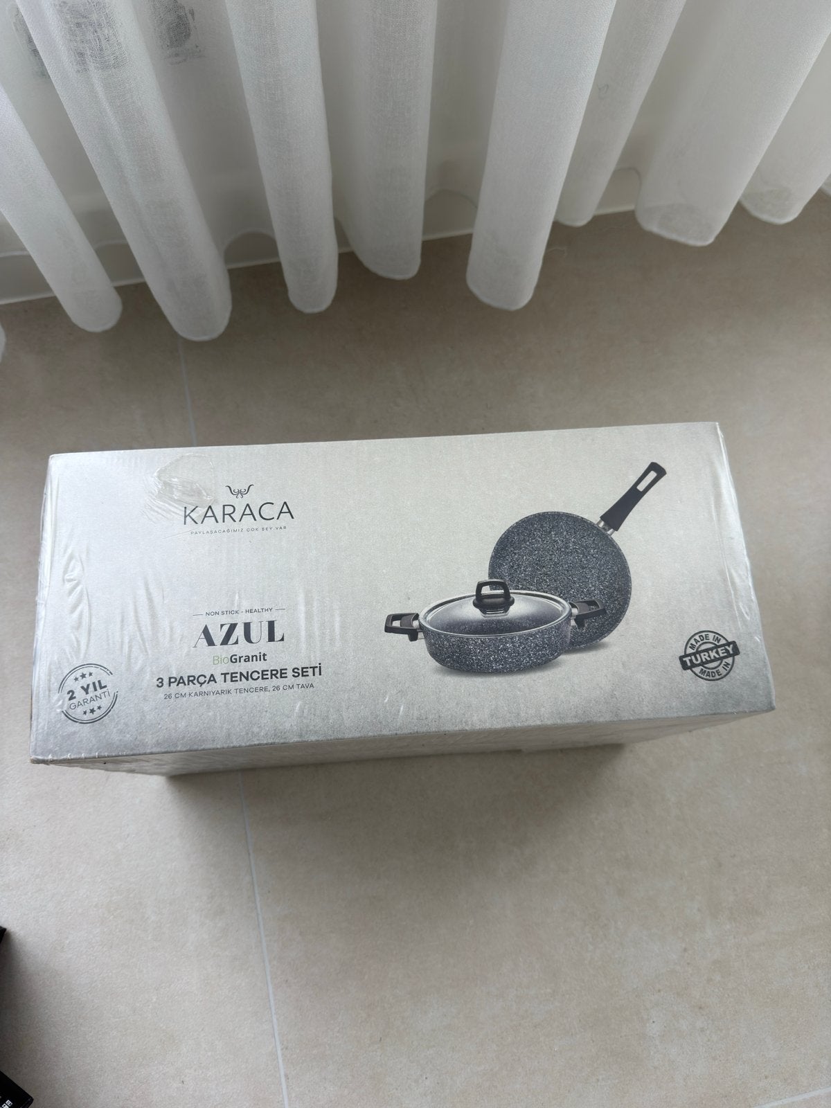 Nieuwe granieten pannenset - Karaca BioGranit, Ophalen, Antiaanbaklaag, Nieuw, Pannenset