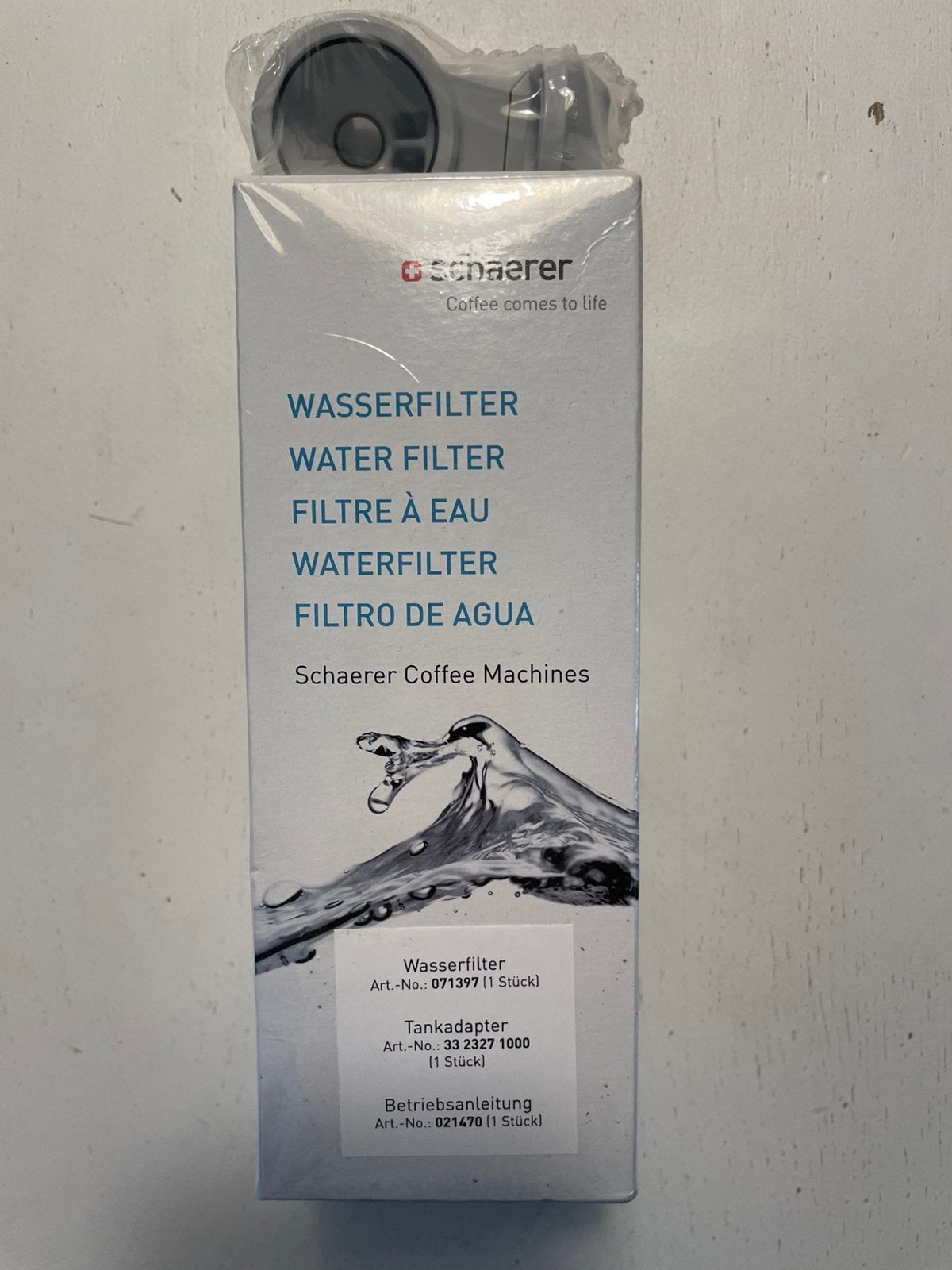 Schaerer waterfilter – nieuw in verpakking, Ophalen of Verzenden, Nieuw, Overige merken, Waterfilter