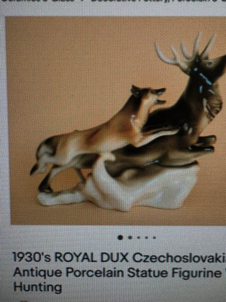 Royal Dux Porcelain Czechoslovakia  Urbach Ditmar, Verzamelen, Beelden en Beeldjes, Ophalen, Gebruikt, Dier