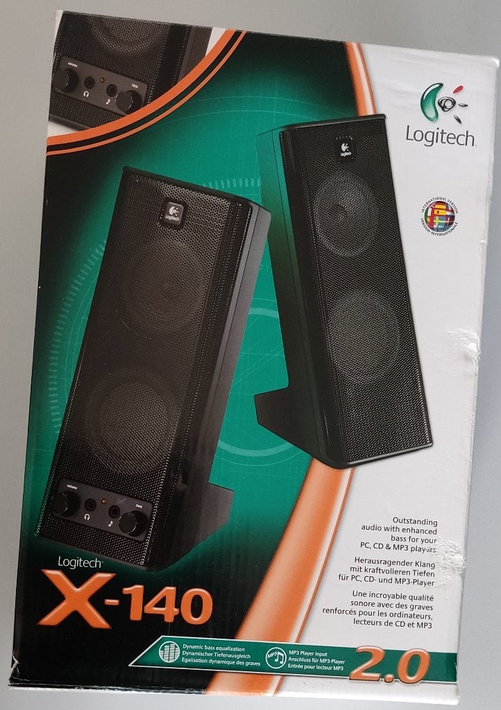 Logitech 2.0  X-140 Speaker set, Computers en Software, Pc speakers, Ophalen of Verzenden, Gebruikt, Audiokanaal 2, Logitech