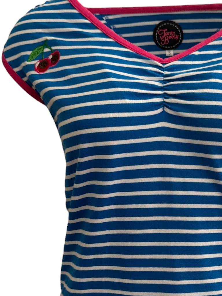 Tante Betsy top S, Kleding | Dames, Blauw, Ophalen of Verzenden, Zo goed als nieuw, Korte mouw