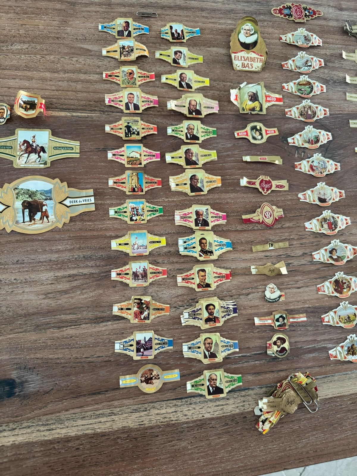 Grote collectie vintage sigarenbandjes (jaren '50-'70), Ophalen of Verzenden, Gebruikt
