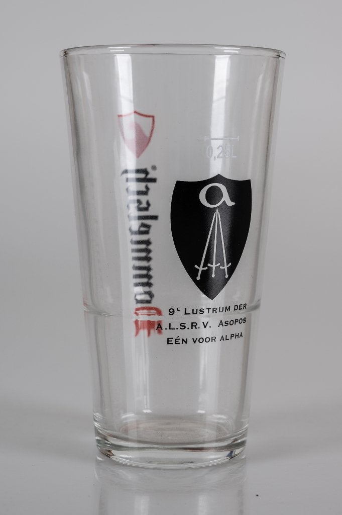 Dommelsch dubbeldruk glas, Verzamelen, Ophalen of Verzenden, Gebruikt, Glas of Glazen, Dommelsch
